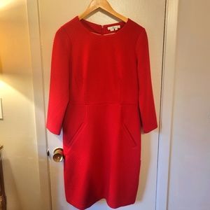 Boden Red shift dress size 8R